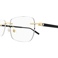 Napoli - Corso Giuseppe Garibaldi 197 - Monture de lunettes Montblanc Homme MB0221O015-GOLD-BLACK-TRANSPARENT55 - MB0221O015-GOLD-BLACK-TRANSPARENT55
